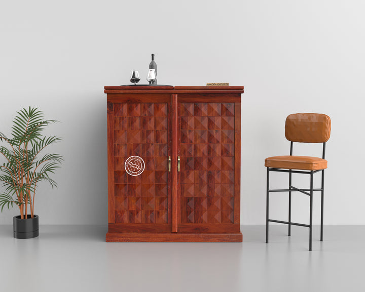 Sheesham Diamond Bar Cabinet
