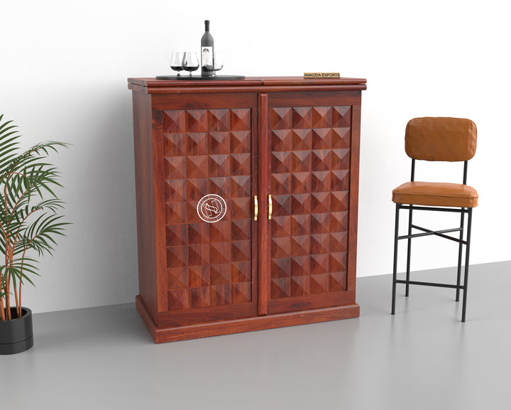 Sheesham Diamond Bar Cabinet