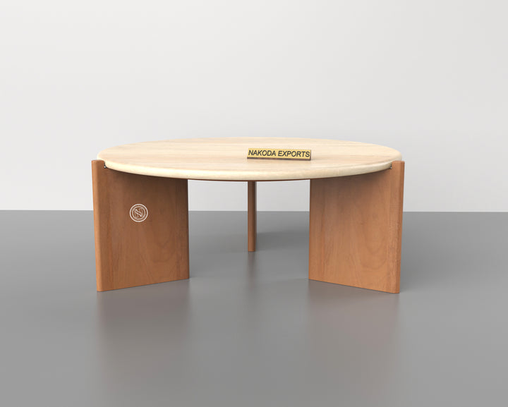 White and Wood Fusion Coffee Table