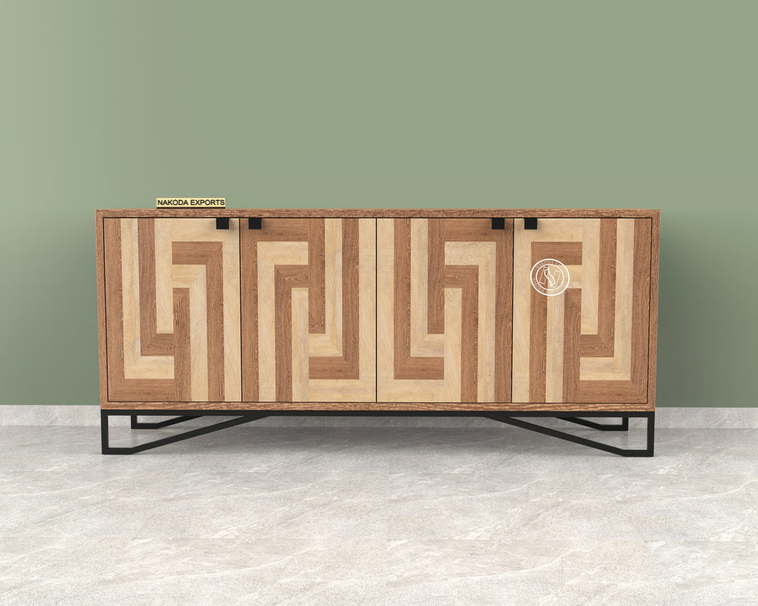 Montreal Dark and Light Natural Mango Wood  Sideboard