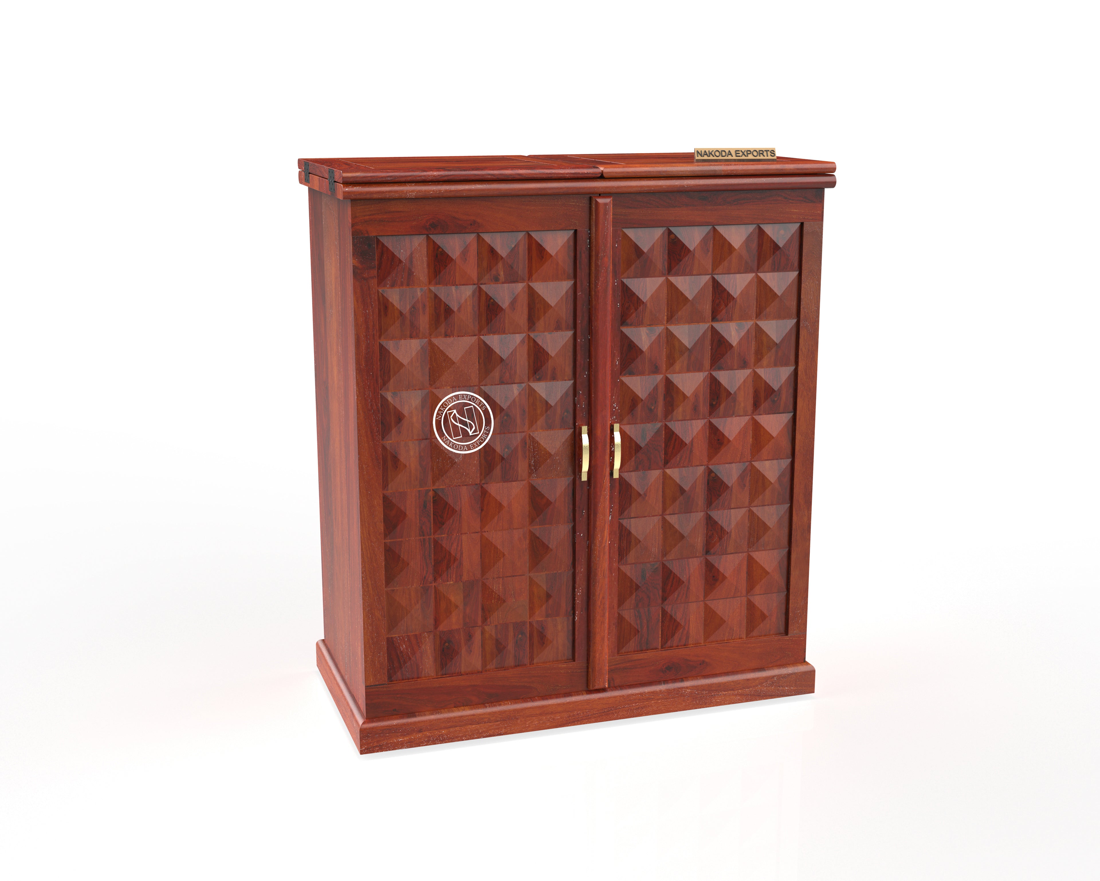 Sheesham Diamond Bar Cabinet