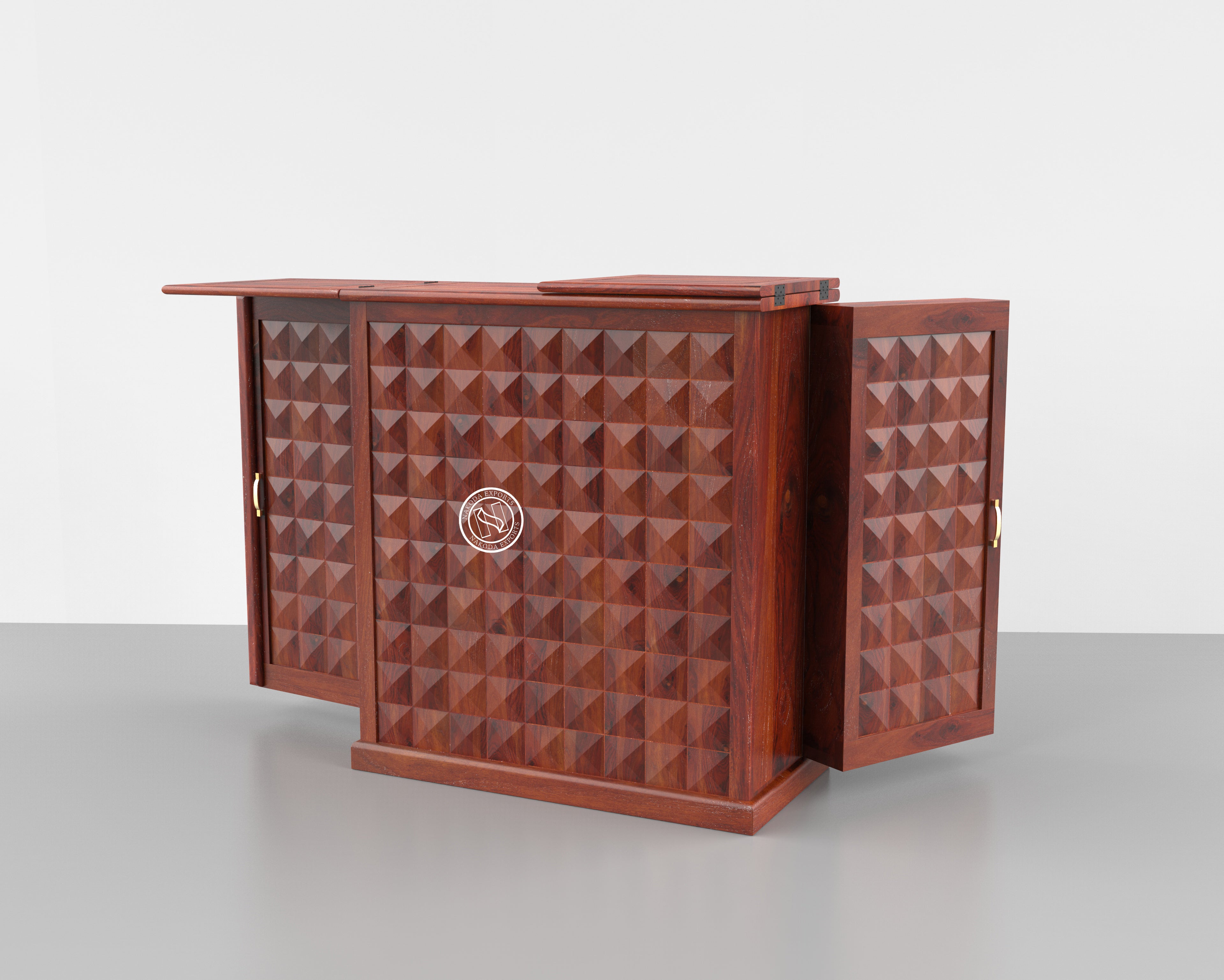 Sheesham Diamond Bar Cabinet