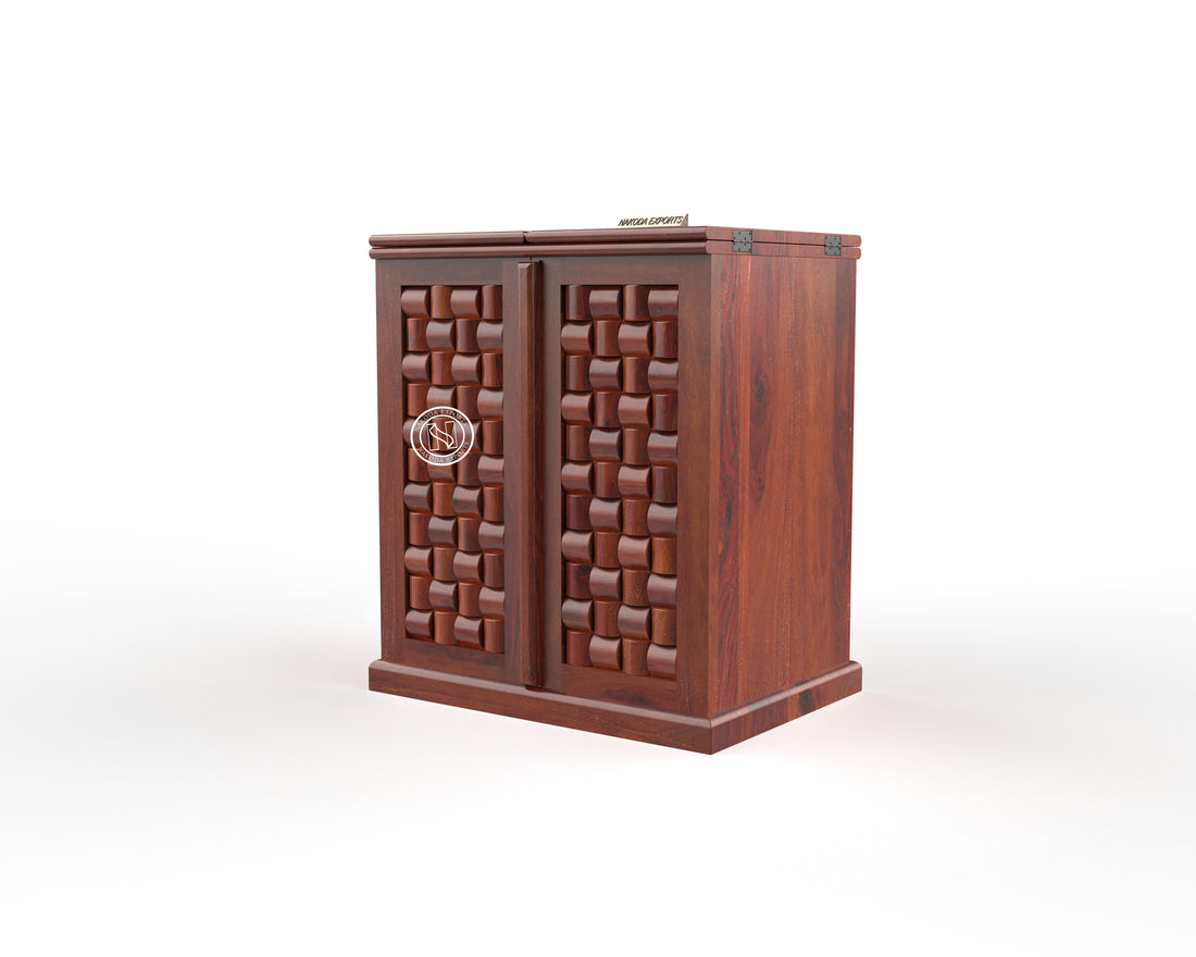 Woven Wooden Design Cabinet