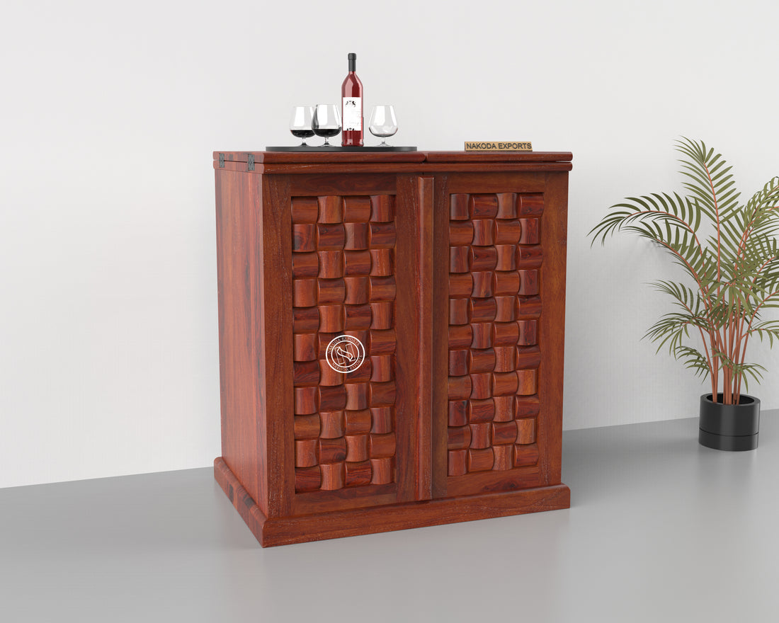 Woven Wooden Design Cabinet