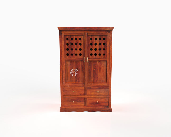 AG Lattice Wooden Cabinet with Drawers