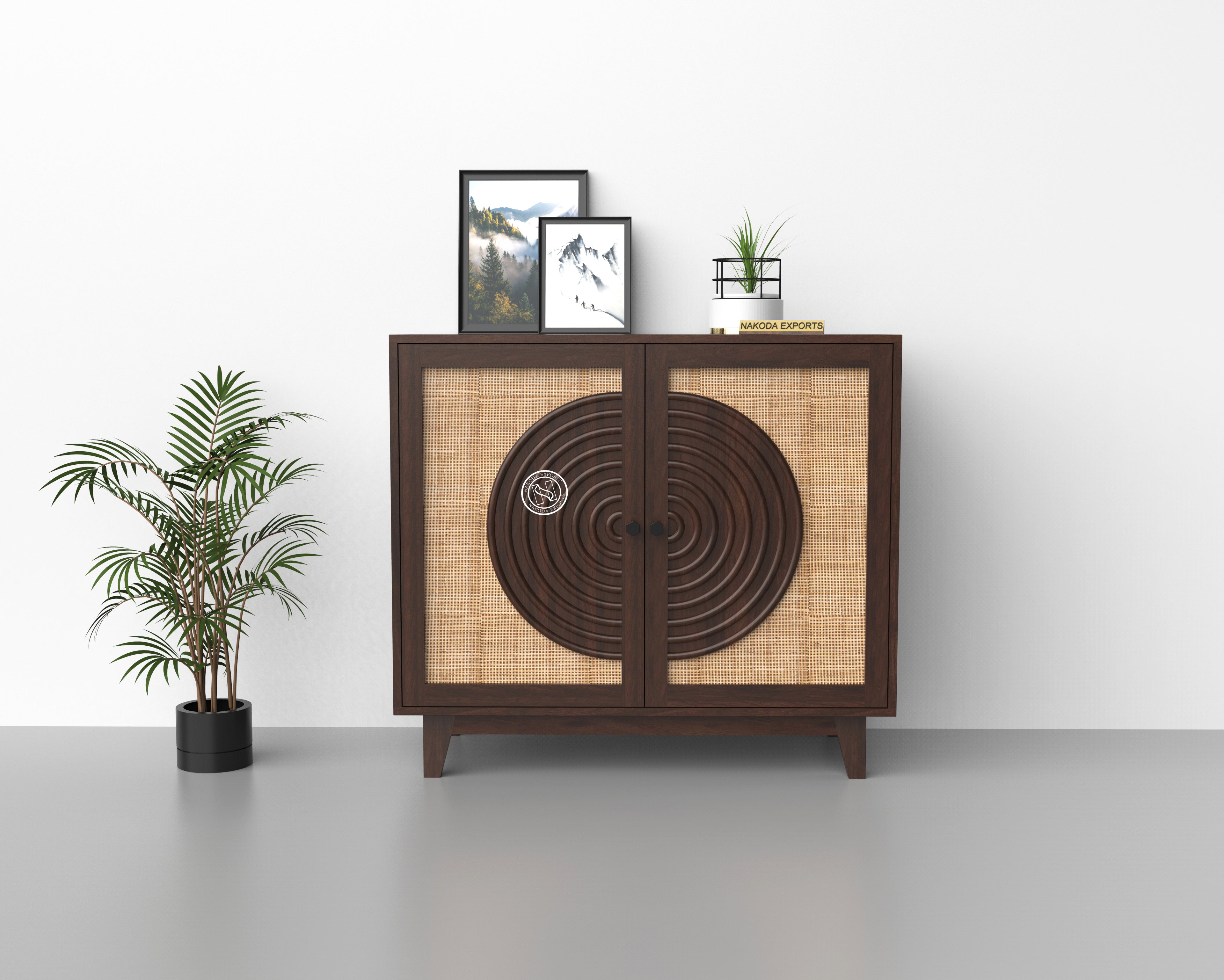 Raya Rattan Accent Cabinet