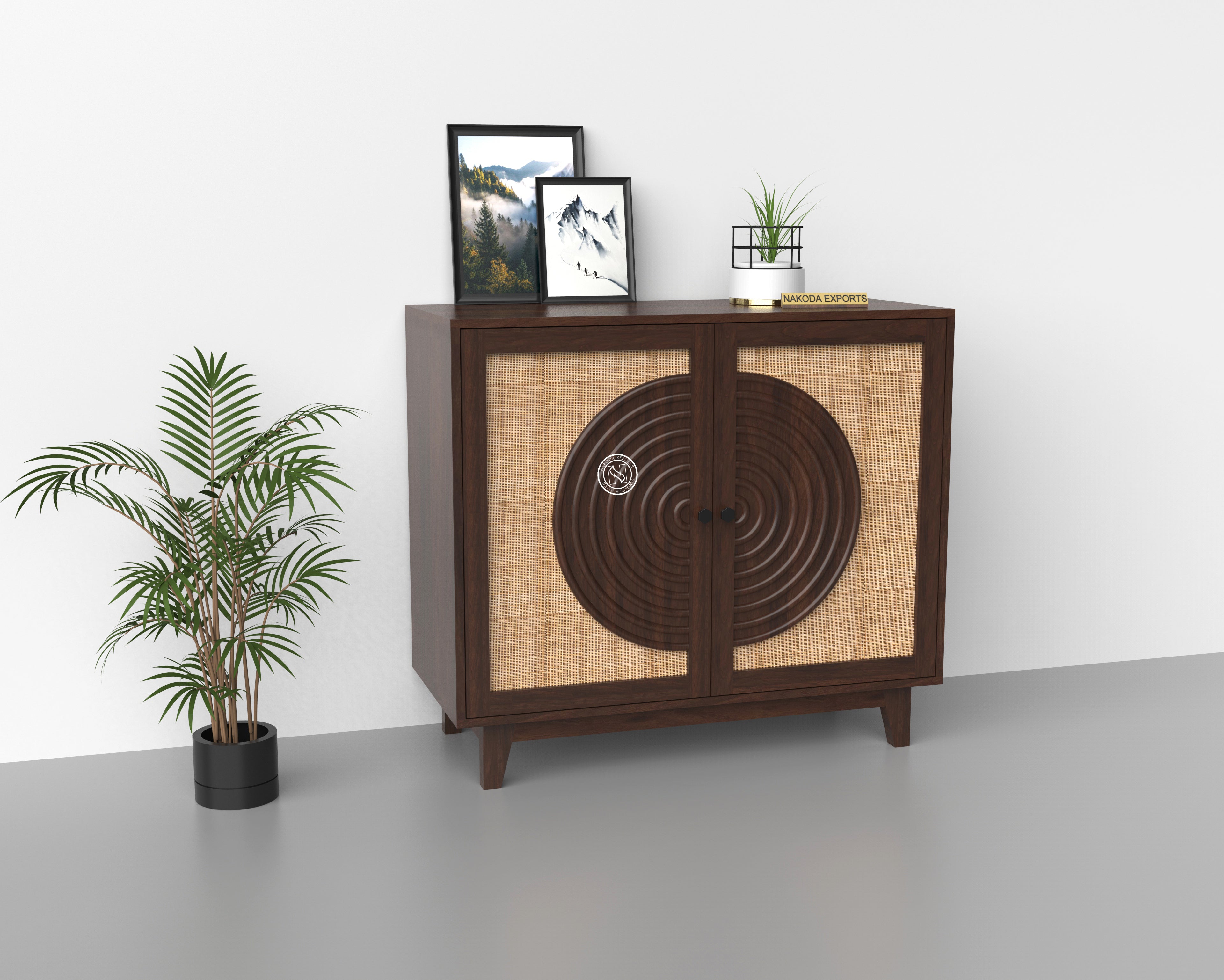 Raya Rattan Accent Cabinet