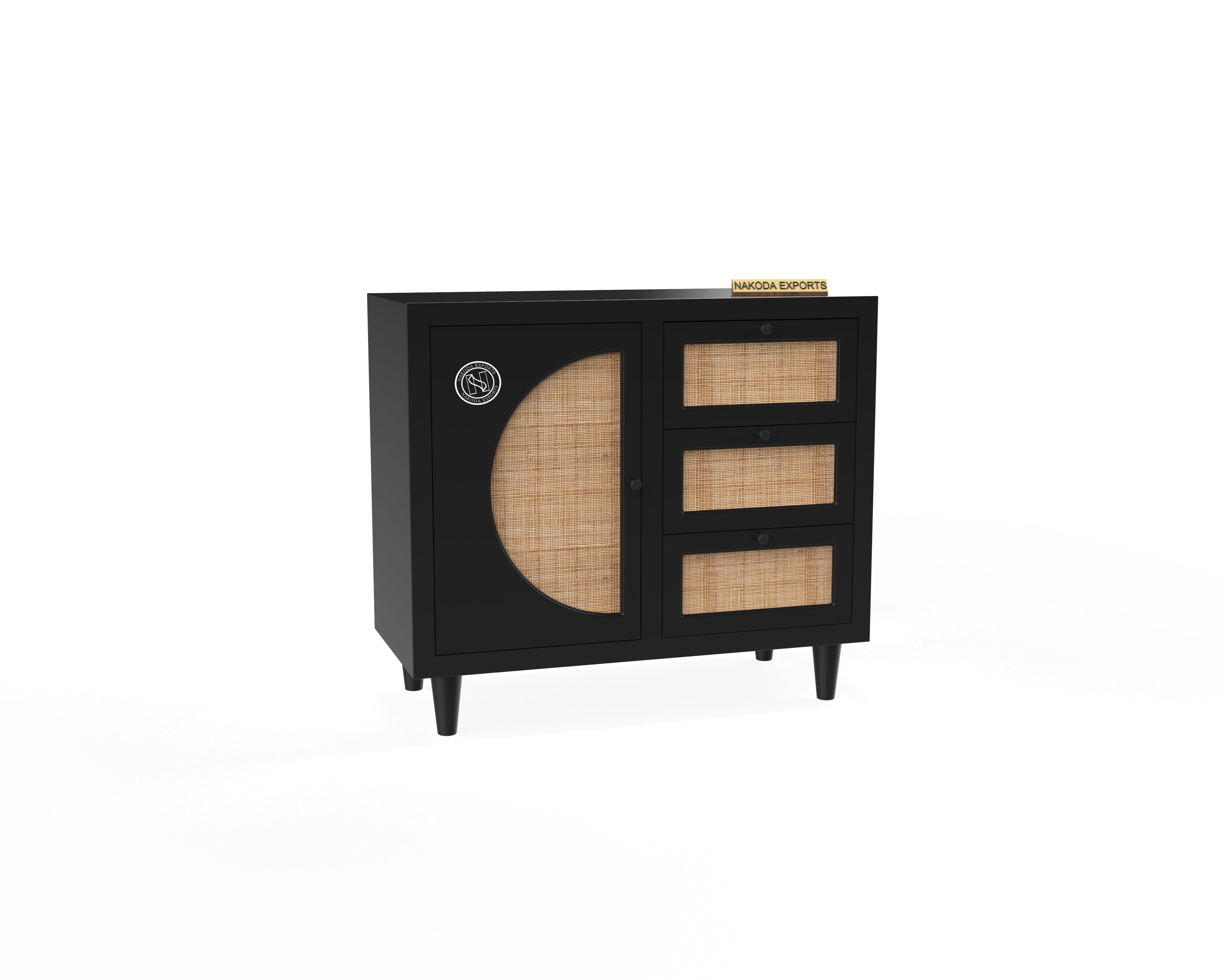 The Rattan Accent Storage Cabinet