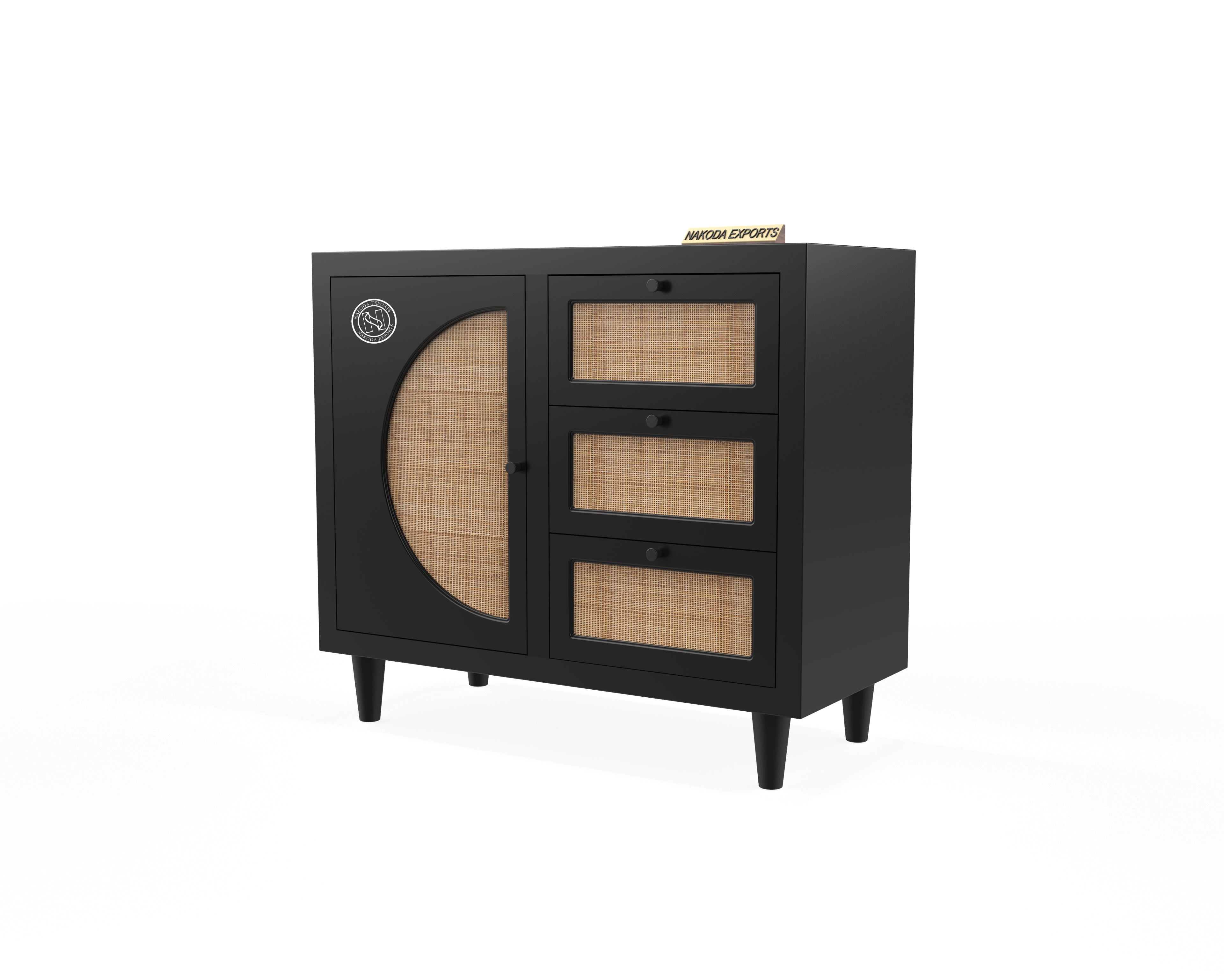The Rattan Accent Storage Cabinet