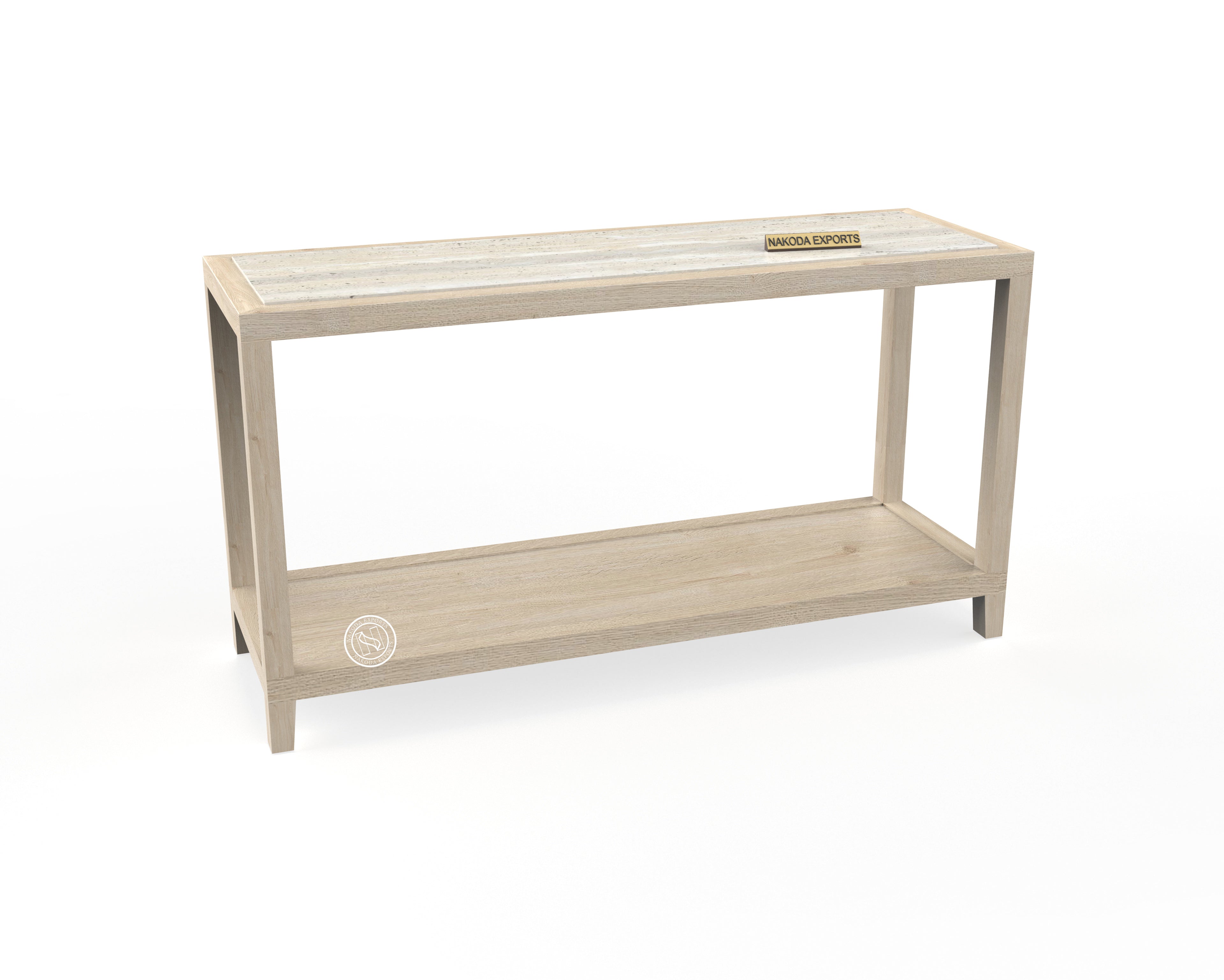 Linea Travertine Console Table