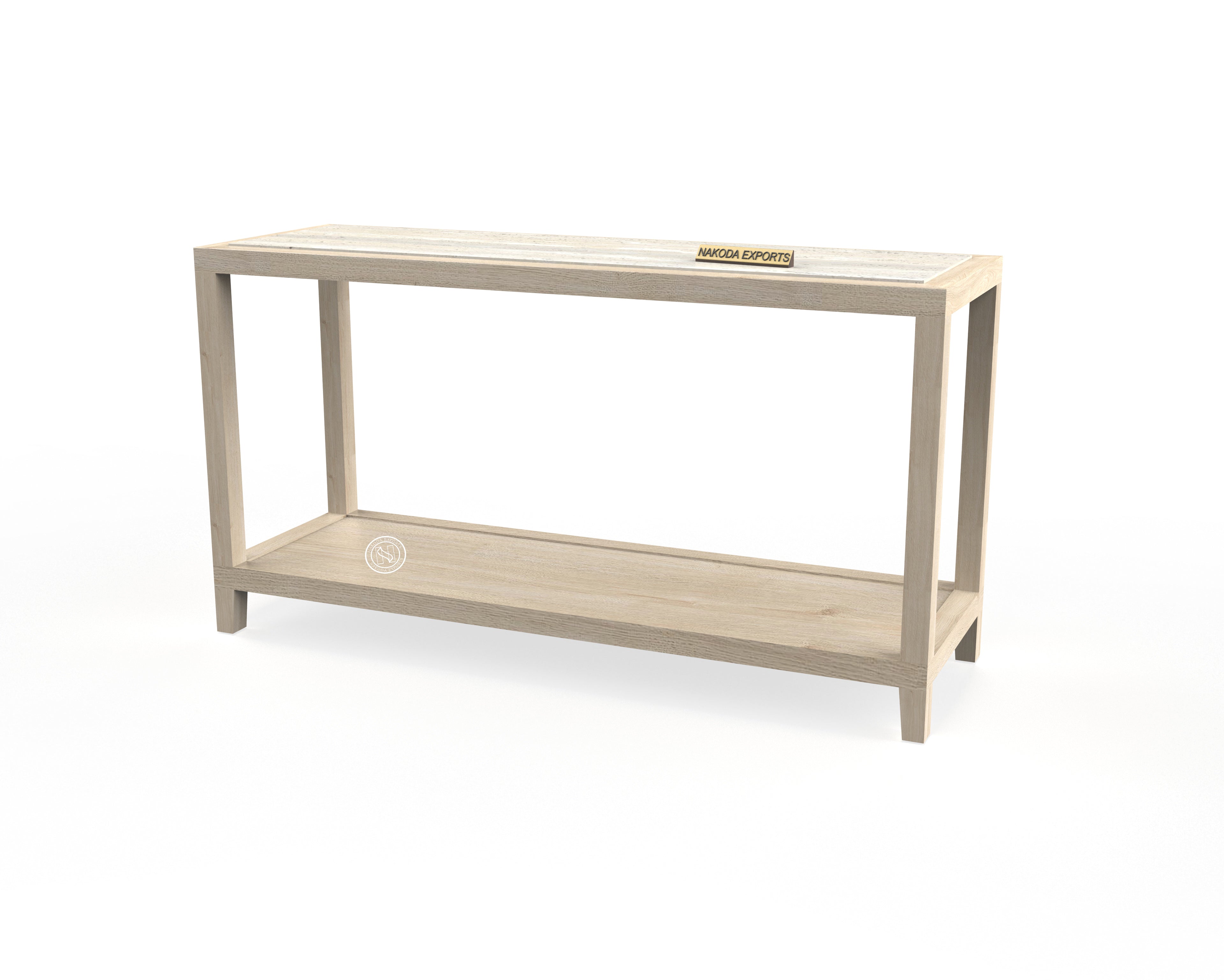 Linea Travertine Console Table