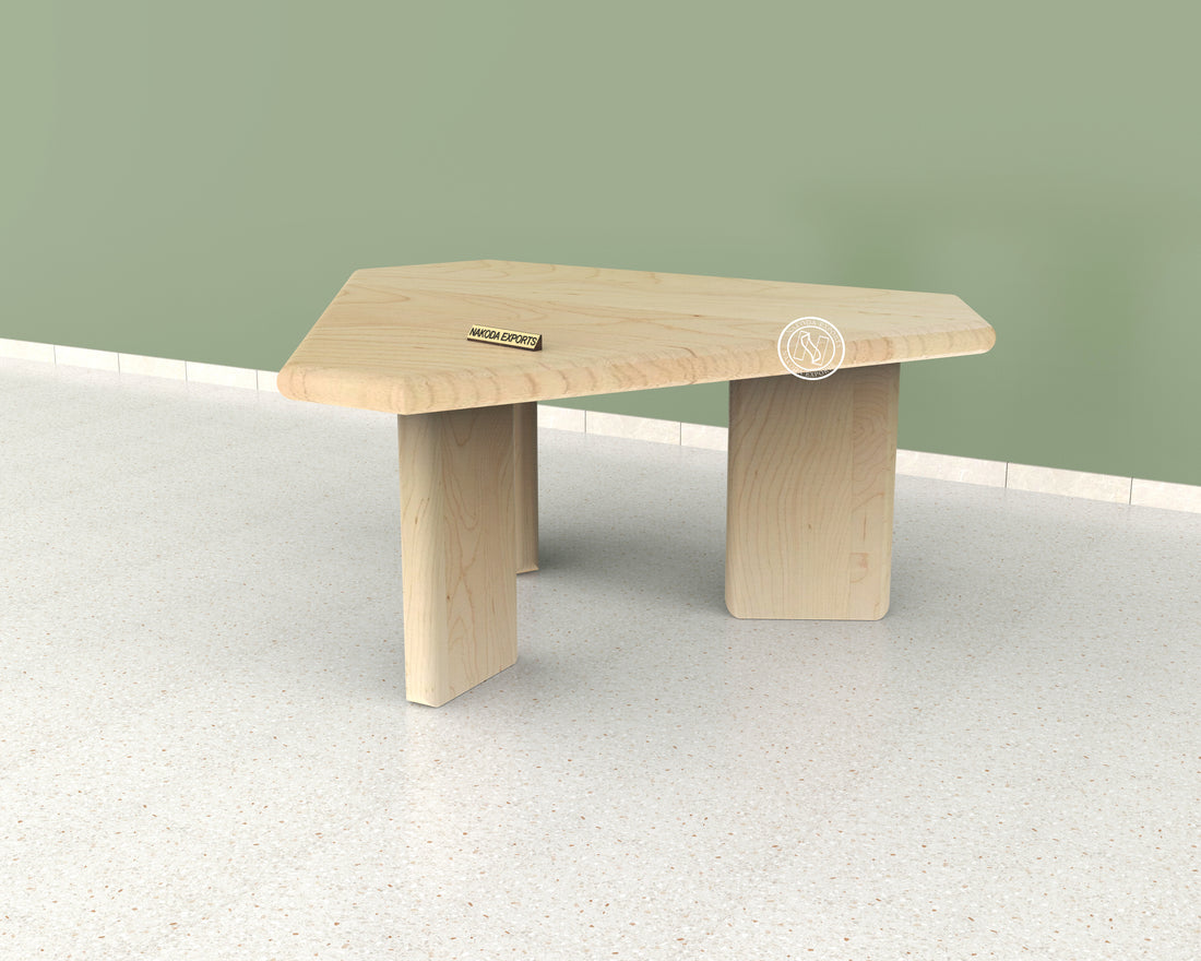 Asymmetrical Wooden Coffee Table