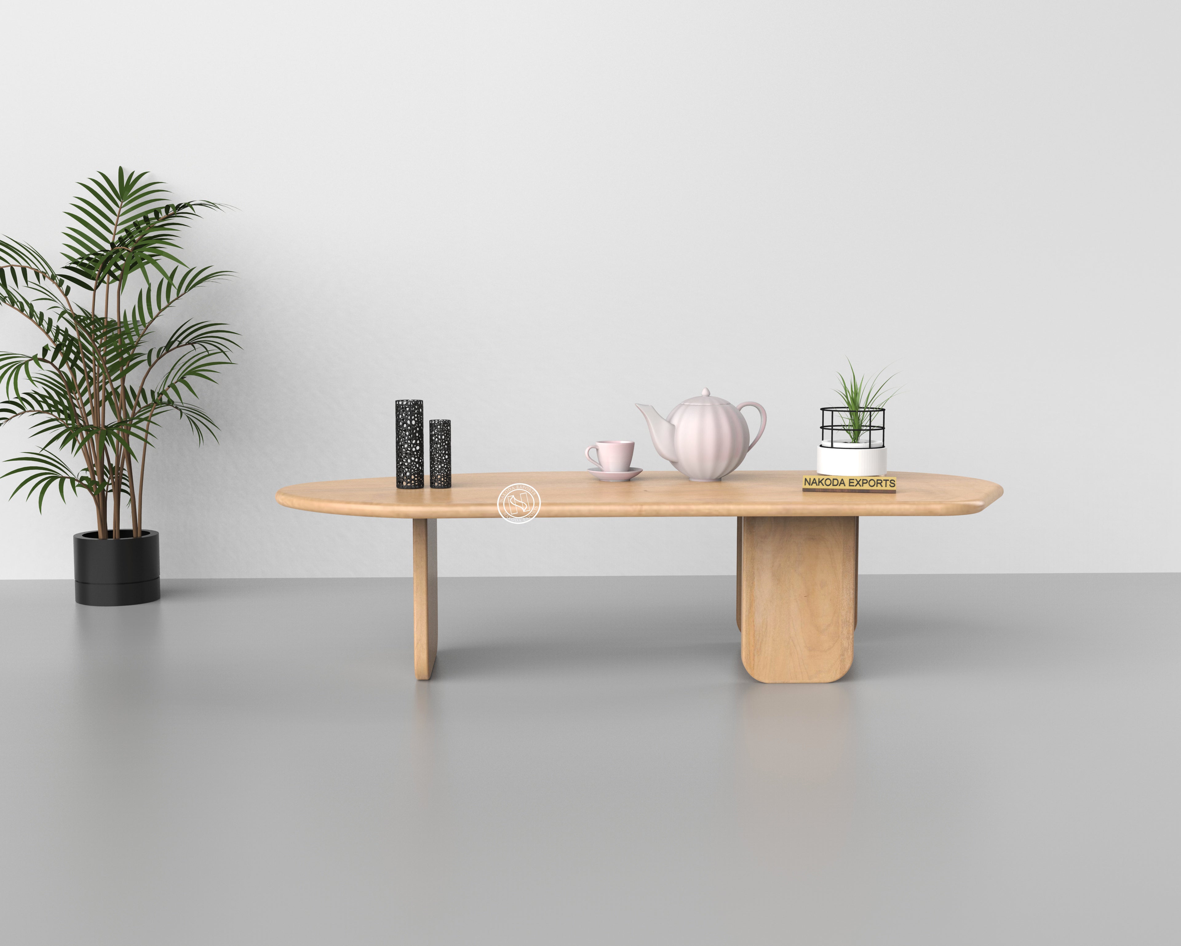 Contemporary Oval Coffee Table