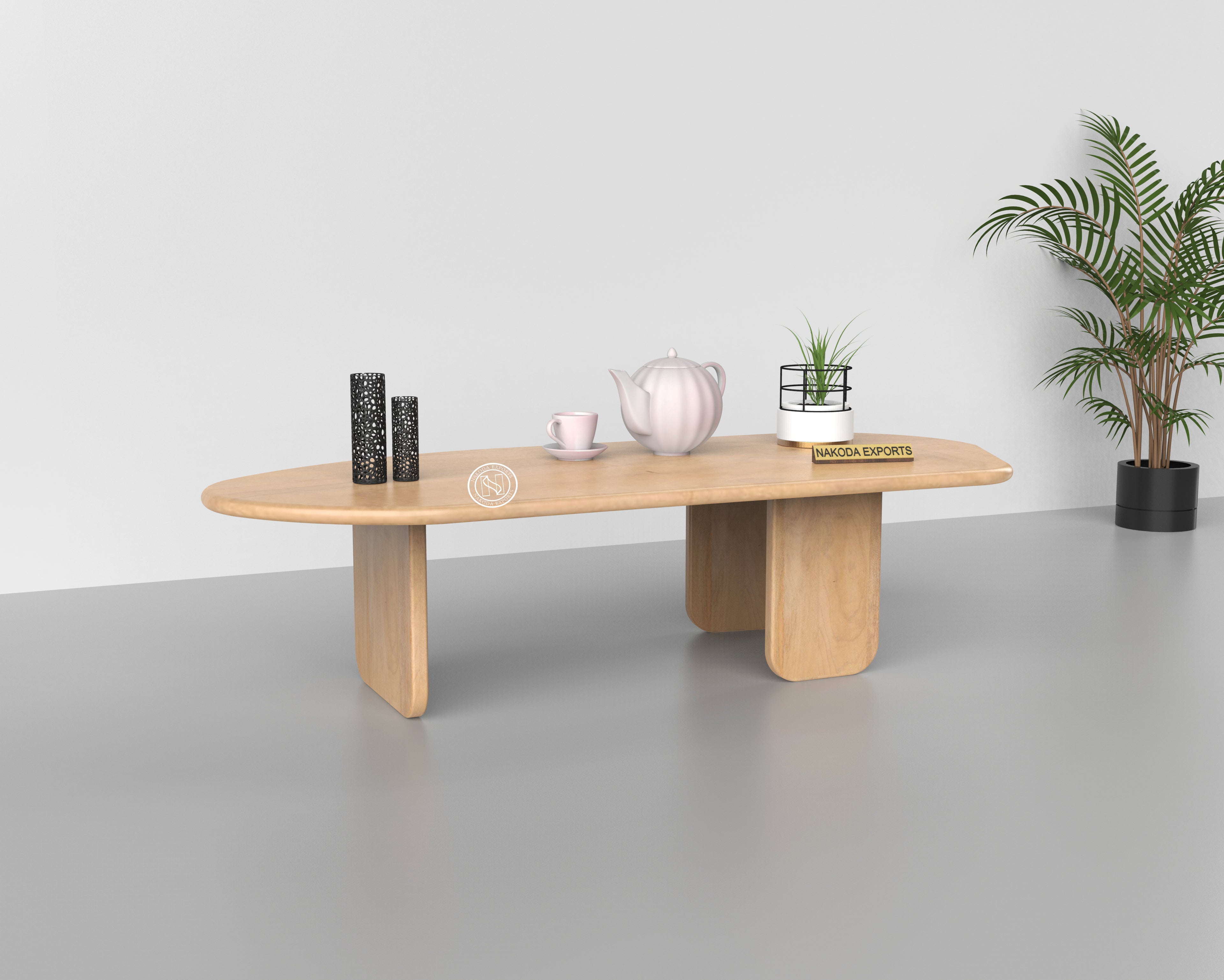 Contemporary Oval Coffee Table