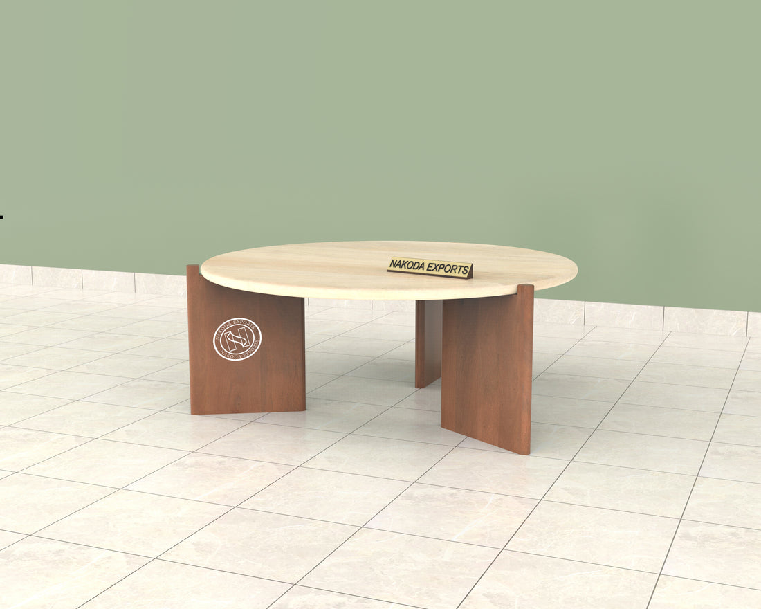 White and Wood Fusion Coffee Table