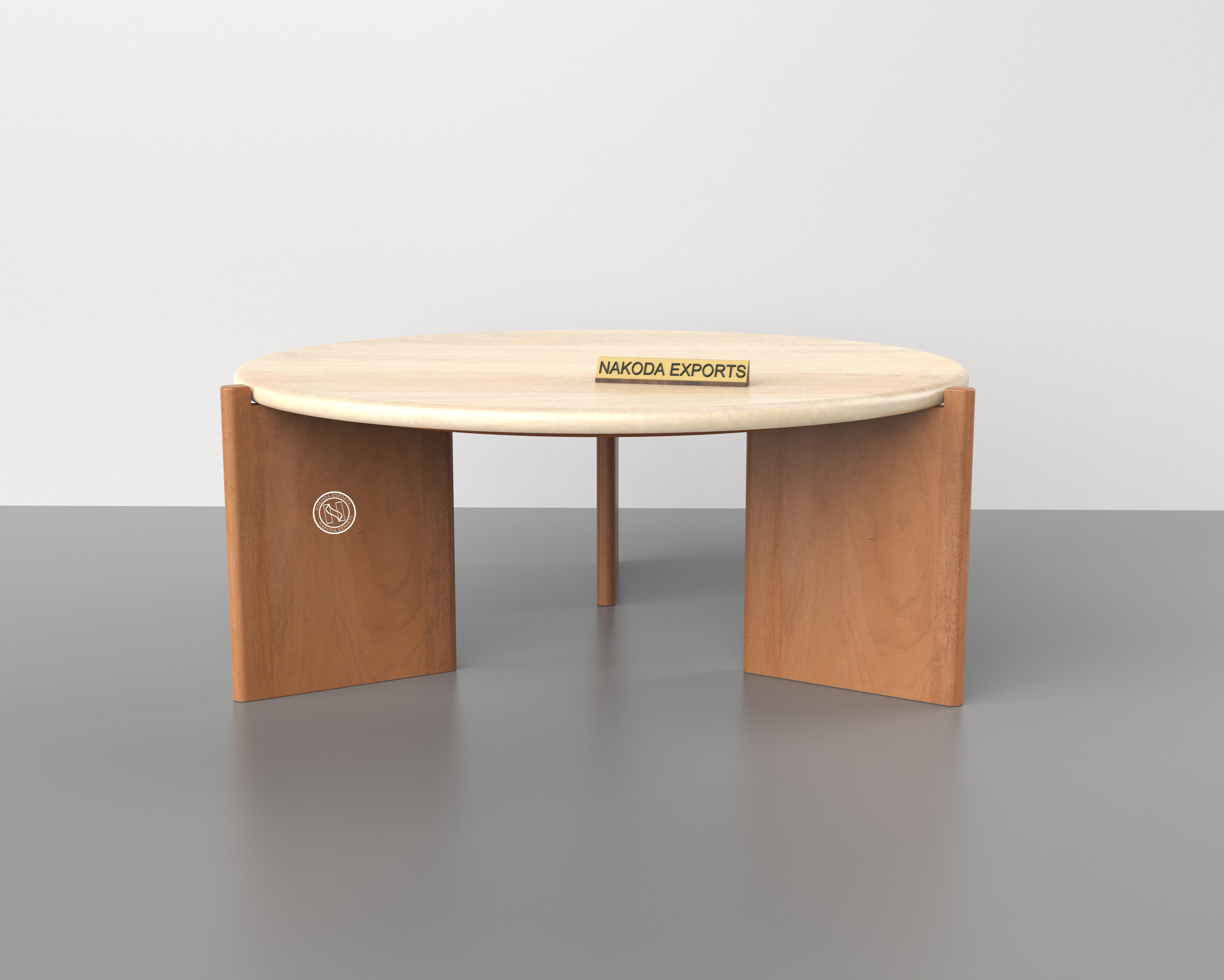 White and Wood Fusion Coffee Table