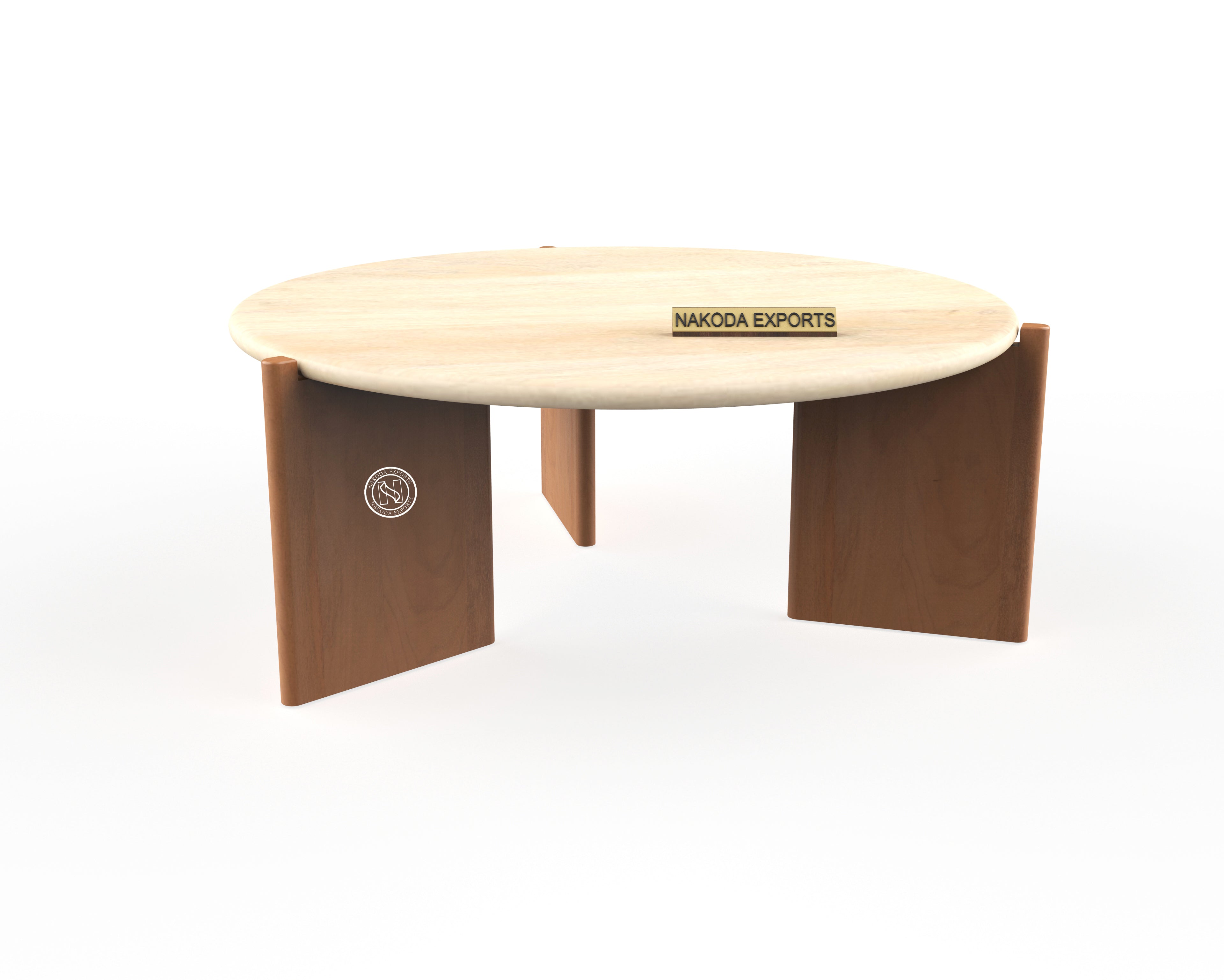 White and Wood Fusion Coffee Table