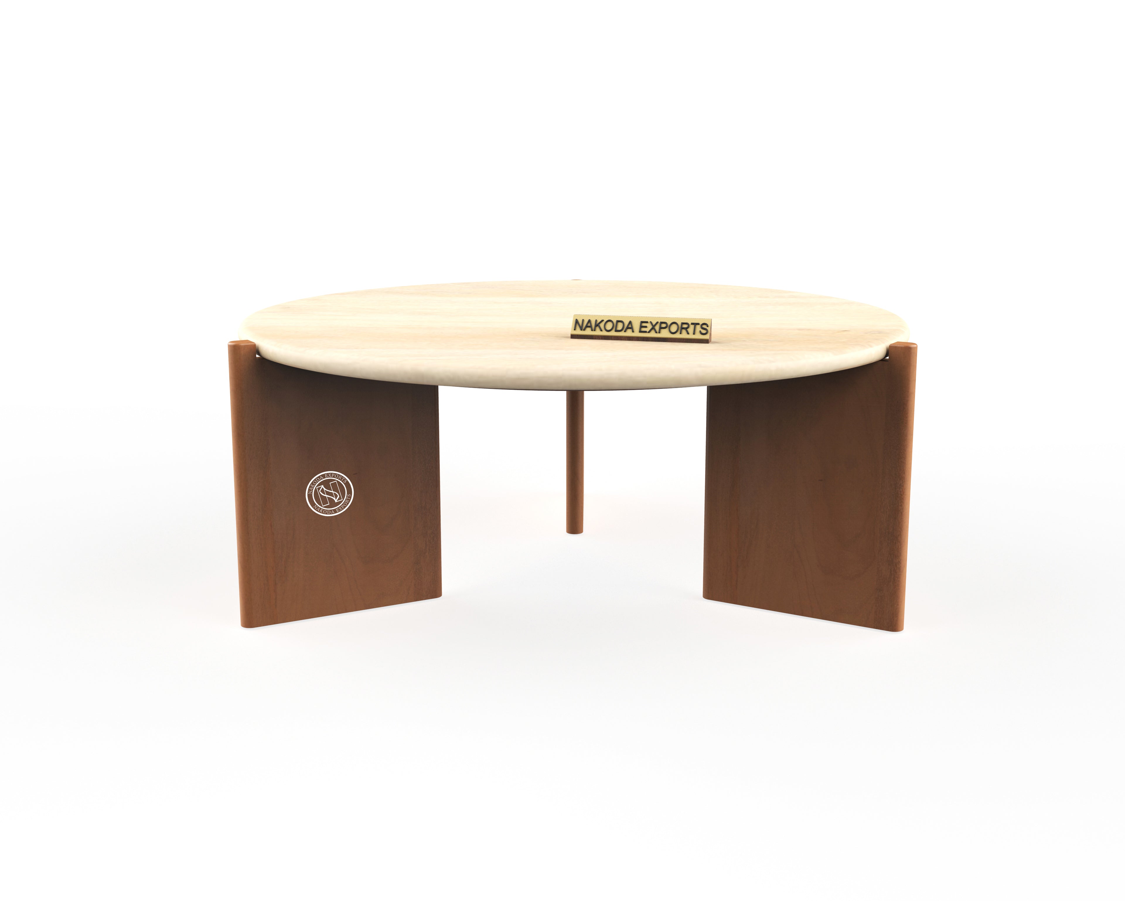 White and Wood Fusion Coffee Table