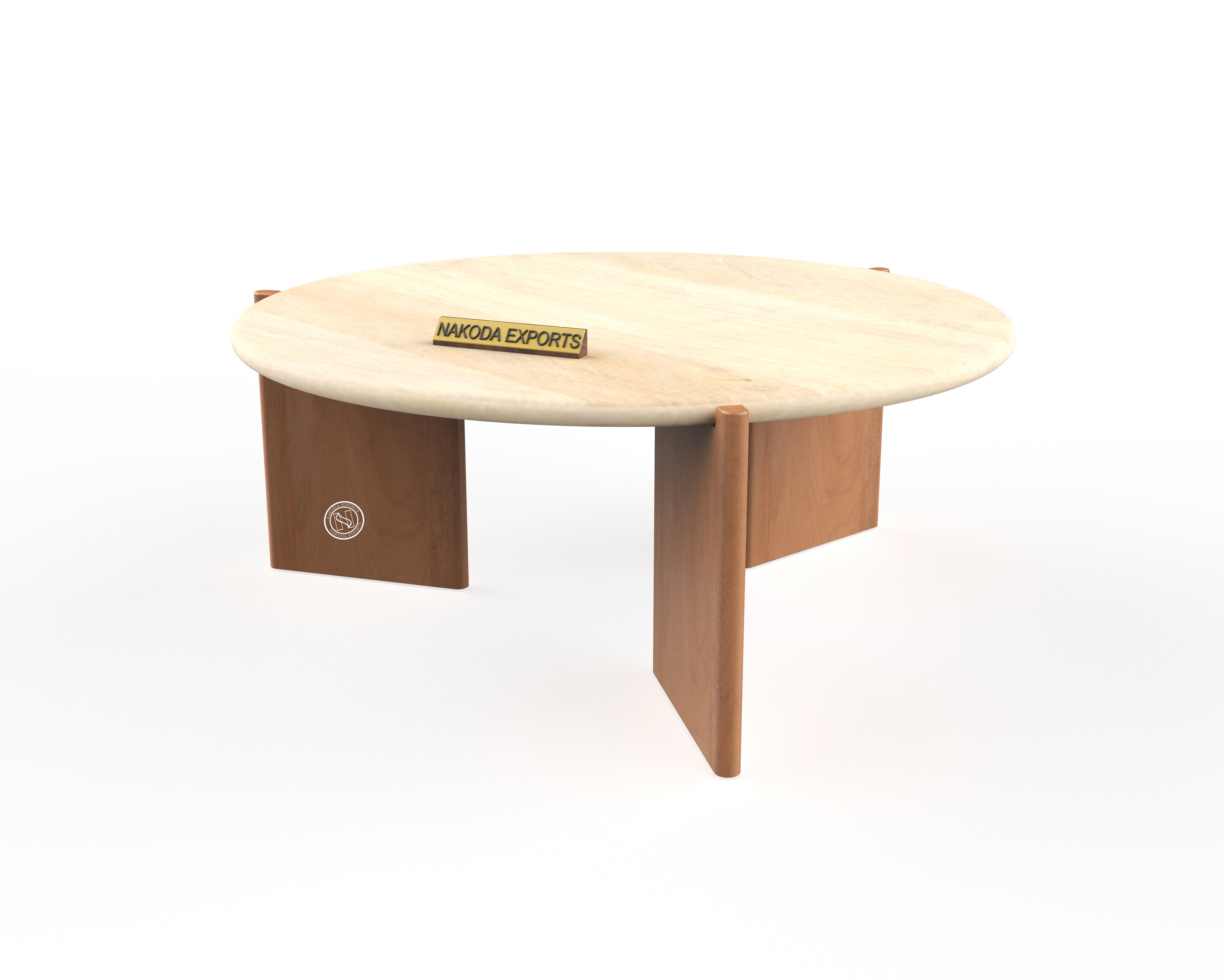 White and Wood Fusion Coffee Table