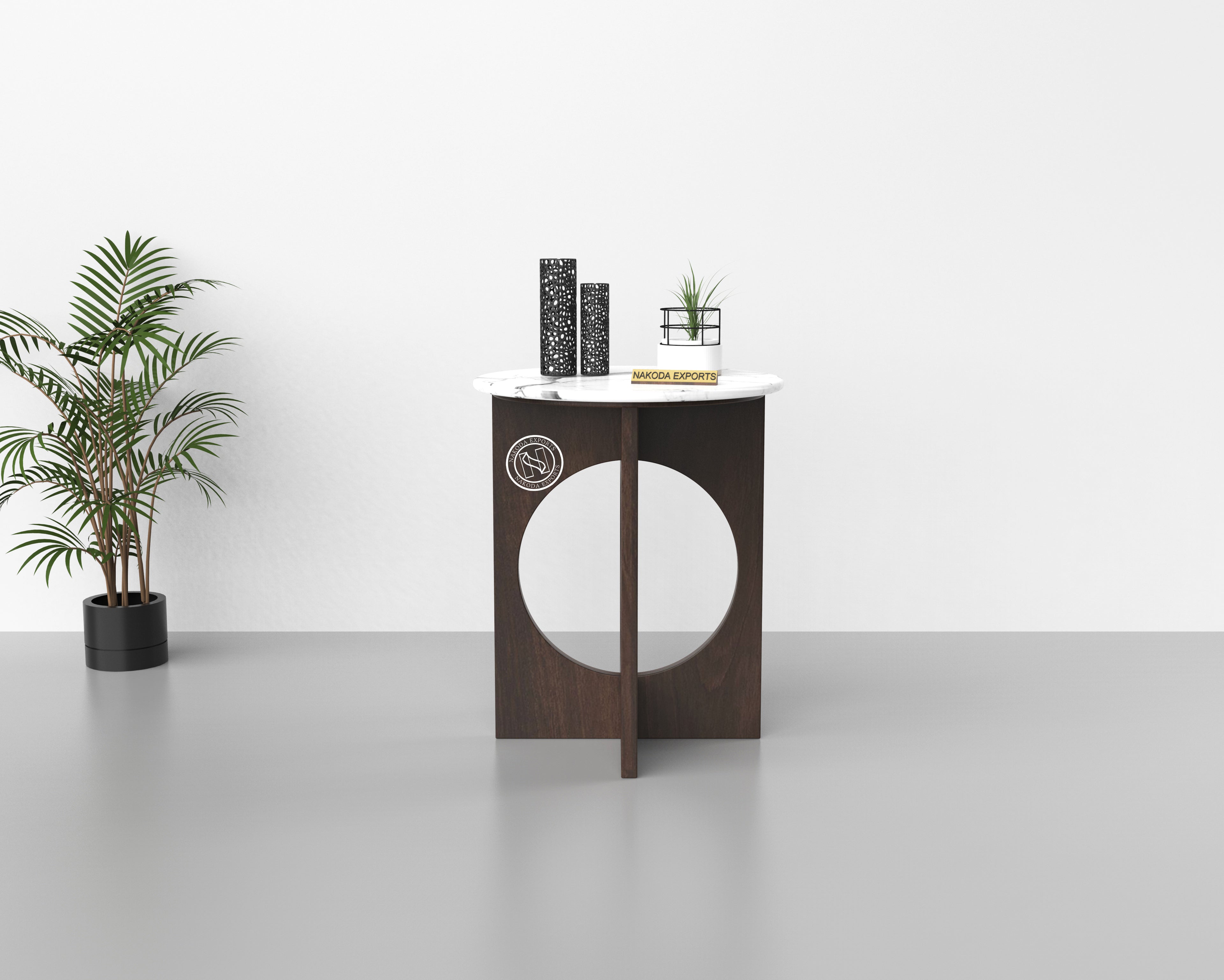 Circular Elegance Marble Side Table