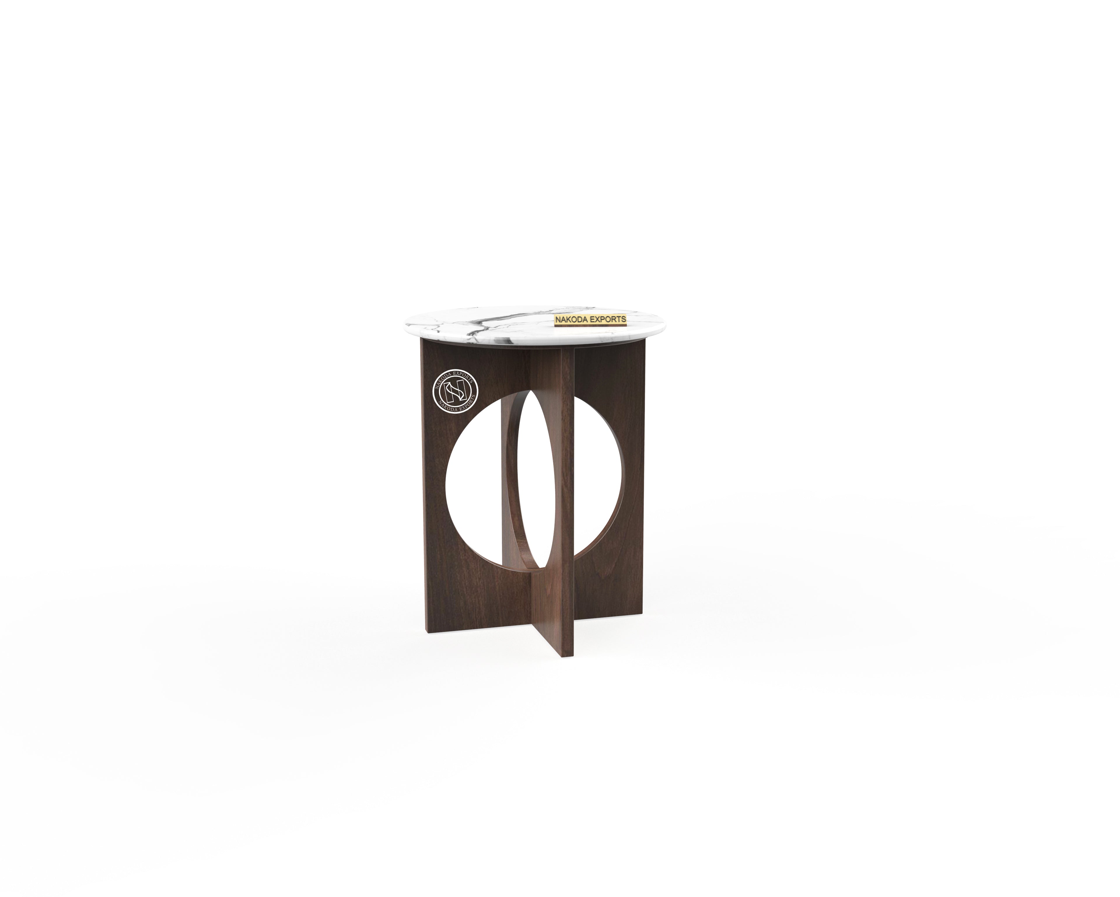 Circular Elegance Marble Side Table