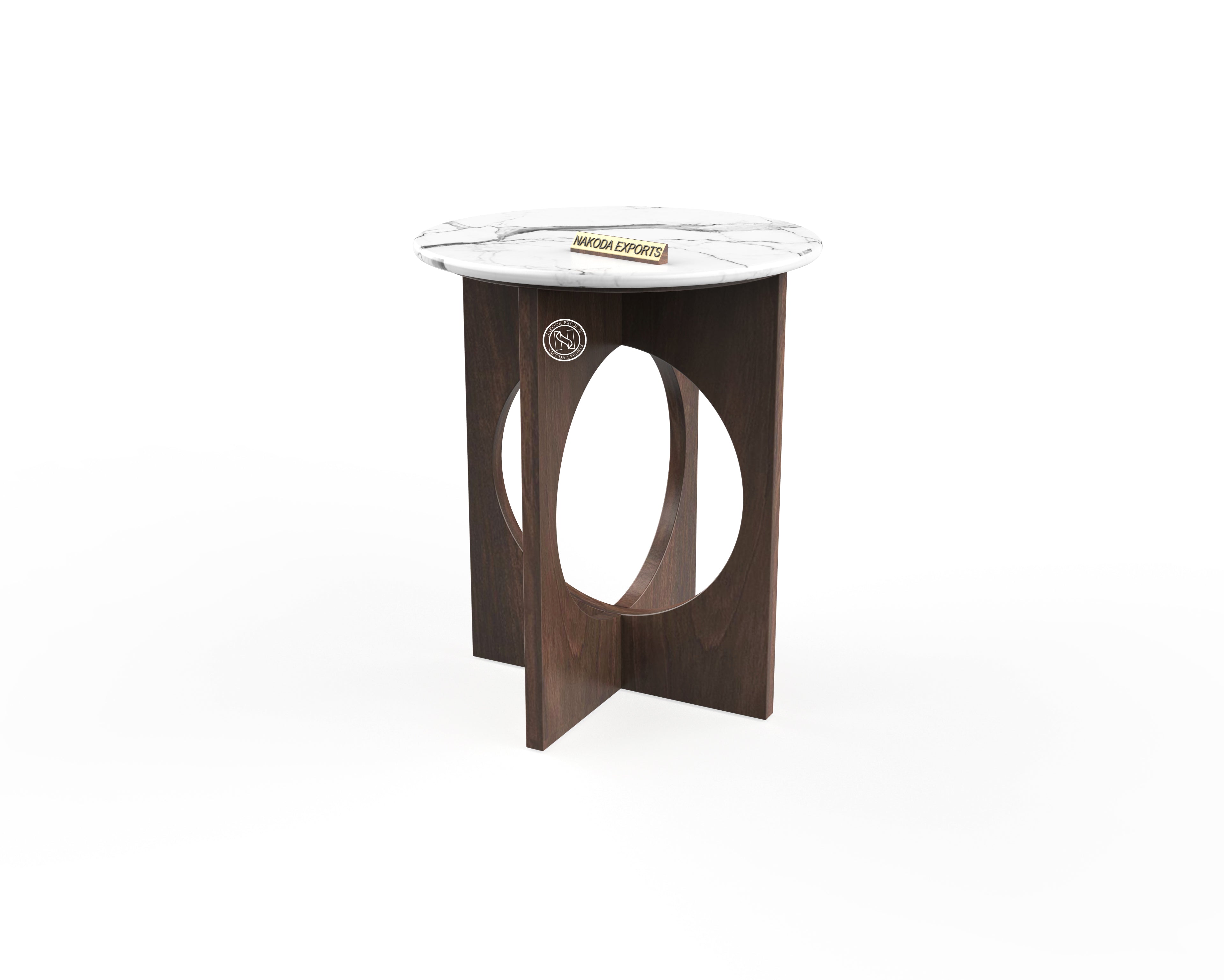 Circular Elegance Marble Side Table