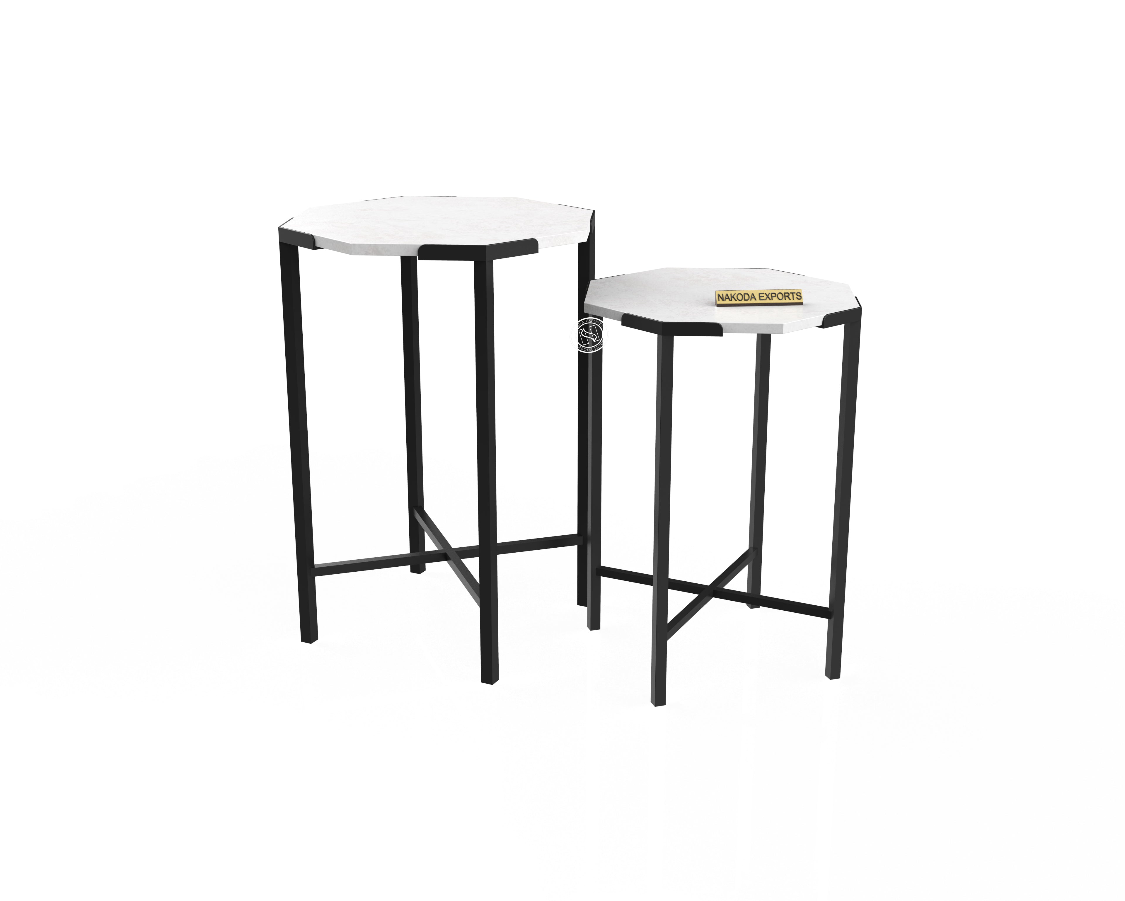 ETERNA ROUND MARBLE NESTING TABLE