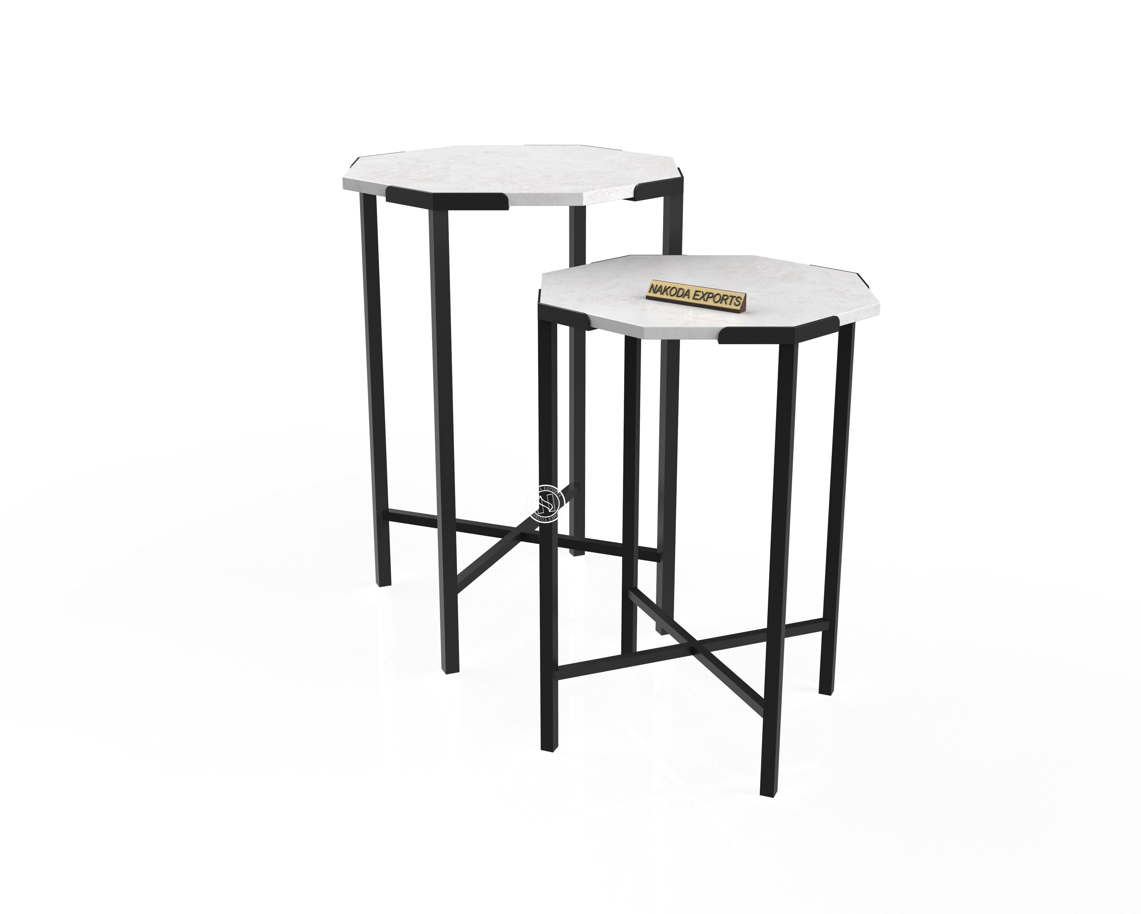 ETERNA ROUND MARBLE NESTING TABLE